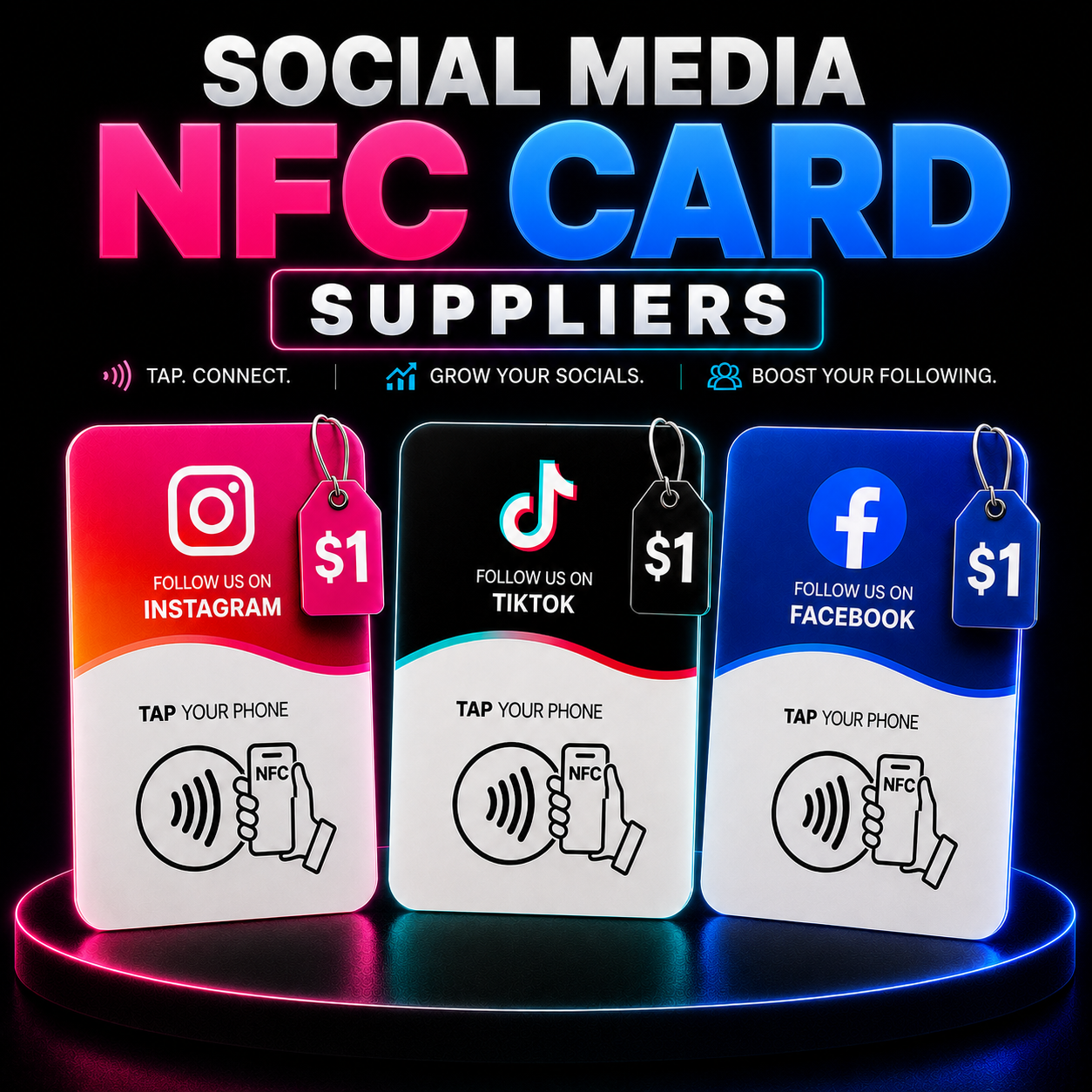 $1 Social Media NFC Card Supplier